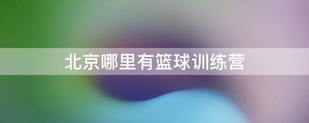 北京青少年篮球训练营哪家好